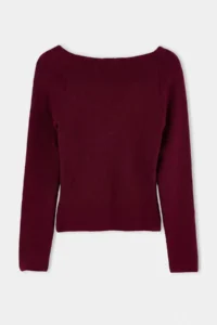 TRENDYOLMİLLA Burgundy Premium Thread/Special Thread Knitwear Sweater - Image 9
