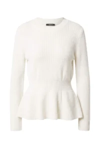 TRENDYOLMİLLA Ecru Soft textured Skirt Tip peplum Detailed Knitwear Sweater - Image 5