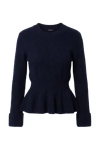 TRENDYOLMİLLA Indigo Soft textured Skirt Tip peplum Detailed Knitwear Sweater - Image 5
