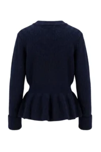 TRENDYOLMİLLA Indigo Soft textured Skirt Tip peplum Detailed Knitwear Sweater - Image 7