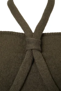 TRENDYOLMİLLA Khaki Soft textured Special Thread Collar Detailed Knitwear Sweater - Image 7