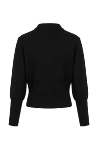 TRENDYOLMİLLA Wardrobe Essentials Black Polo Shirt Collar Fitted/Bluzan Knitwear Sweater - Image 7