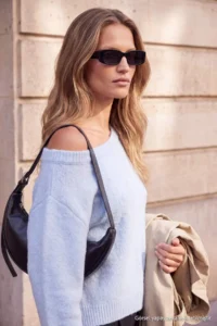 TRENDYOLMİLLA Wardrobe Essentials Light BLUE Soft textured Boat Neck Knitwear Sweater - Image 2