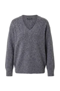 TRENDYOLMİLLA Wardrobe Essenstials Anthracite Soft textured Special Quality Wide Pattern Knitwear Sweater