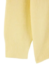 TRENDYOLMİLLA Wardrobe Essentials Yellow Soft textured Special Quality Wide Pattern Knitwear Sweater - Image 3