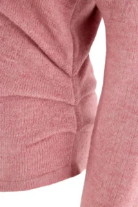 TRENDYOLMİLLA PINK Soft textured Boat Neck Side Shirred Knitwear Sweater - Image 10