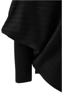TRENDYOLMİLLA Black Boat Neck Bat Arm Knitwear Sweater - Image 6