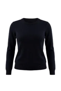 TRENDYOLMİLLA Wardrobe Essentials NAVY BLUE 100% Wool Crew Neck Basic Knitwear Sweater