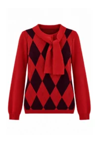 TRENDYOLMİLLA Red Collar Ucu Binding Detailed Knitwear Sweater - Image 5