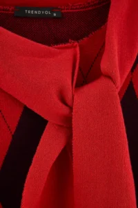 TRENDYOLMİLLA Red Collar Ucu Binding Detailed Knitwear Sweater - Image 6