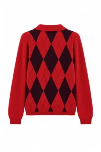 TRENDYOLMİLLA Red Collar Ucu Binding Detailed Knitwear Sweater - Image 8