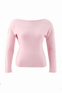 TRENDYOLMİLLA PINK Premium Thread/Special Thread Boat Neck Fitted Knitwear Sweater - Image 6