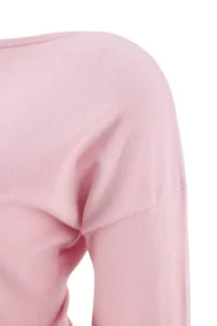 TRENDYOLMİLLA PINK Premium Thread/Special Thread Boat Neck Fitted Knitwear Sweater - Image 7