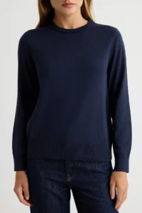 TRENDYOLMİLLA NAVY BLUE Crew Neck removable Shawl Detailed Knitwear Sweater - Image 5