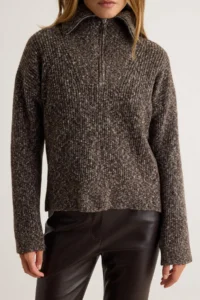 TRENDYOLMİLLA Brown High Neck gradient Thread Knitwear Sweater - Image 3
