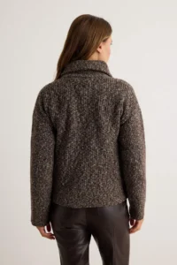 TRENDYOLMİLLA Brown High Neck gradient Thread Knitwear Sweater - Image 4