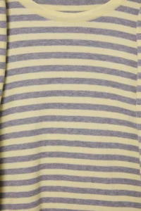 TRENDYOLMİLLA Yellow Striped Shawl Soft textured Knitwear Sweater - Image 2