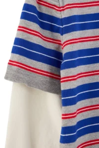 TRENDYOLMİLLA Ecru Double Sleeve Detailed Striped Knitwear Sweater - Image 9