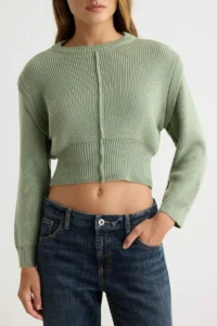 TRENDYOLMİLLA MINT Drop Sleeve Detailed Bluzan Knitwear Sweater - Image 3