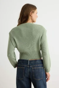 TRENDYOLMİLLA MINT Drop Sleeve Detailed Bluzan Knitwear Sweater - Image 4