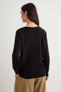TRENDYOLMİLLA Black Basic Crew Neck Knitwear Sweater - Image 4