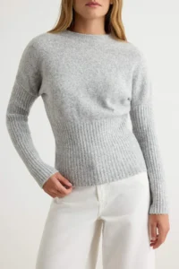 TRENDYOLMİLLA Gray Soft textured Bluzan Look Knitwear Sweater - Image 4