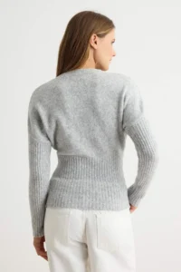 TRENDYOLMİLLA Gray Soft textured Bluzan Look Knitwear Sweater - Image 5