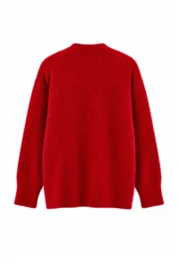 TRENDYOLMİLLA Red Soft textured Double Collar Knitwear Sweater - Image 8