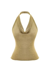 TRENDYOLMİLLA Gold Collar Detailed Shiny Look Knitwear Blouse - Image 5