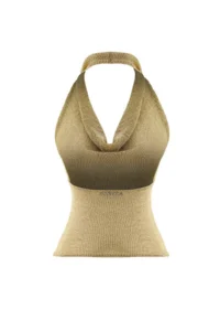 TRENDYOLMİLLA Gold Collar Detailed Shiny Look Knitwear Blouse - Image 7