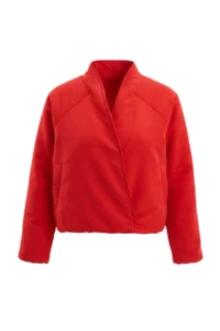 TRENDYOLMİLLA Red Regular Pattern Double breasted Kapama Coat - Image 5