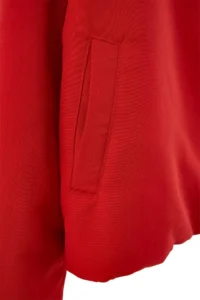 TRENDYOLMİLLA Red Regular Pattern Double breasted Kapama Coat - Image 7