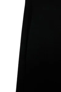 TRENDYOLMİLLA Black Plain Wide Leg/Wide Leg Pile Detailed Knitting Pants - Image 3
