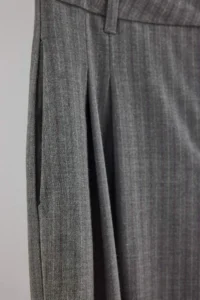TRENDYOLMİLLA Anthracite Striped Pilili Wide Leg/Wide Leg Dress Pants - Image 6