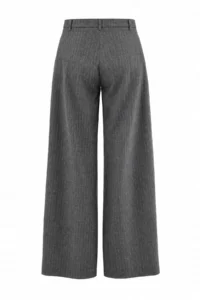 TRENDYOLMİLLA Anthracite Striped Pilili Wide Leg/Wide Leg Dress Pants - Image 7