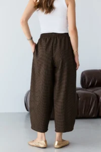 TRENDYOLMİLLA Checkered culotte Length Pants - Image 5