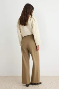 TRENDYOLMİLLA Mink Arched Wide Leg Pants - Image 4