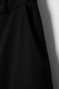 TRENDYOLMİLLA petite Black removable Shawl Detailed Wide Leg Pants - Image 8