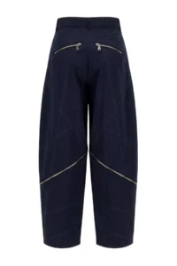 TRENDYOLMİLLA NAVY BLUE Zippered barrel Pattern Pants - Image 10