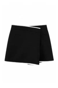 TRENDYOLMİLLA Black Biye Detailed Double breasted Shorts Skirt Shorts & Bermuda - Image 6