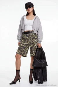 TRENDYOLMİLLA Multicolored Diz Six Length Camo pattern Knitting Shorts & Bermuda - Image 2