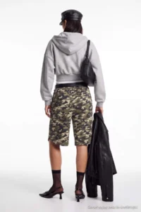 TRENDYOLMİLLA Multicolored Diz Six Length Camo pattern Knitting Shorts & Bermuda - Image 4