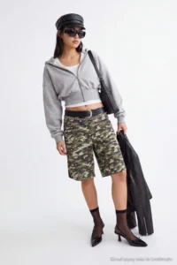 TRENDYOLMİLLA Multicolored Diz Six Length Camo pattern Knitting Shorts & Bermuda - Image 7