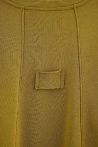 TRENDYOLMİLLA Wardrobe Essentials Light Khaki Stitching Detailed Oversized Patch Detailed Knitting Sweatshirt - Image 10