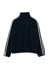 TRENDYOLMİLLA NAVY BLUE Fleece Oversized/Wide Cut High Neck China buttoned striped Knitting Sweatshirt - Image 8