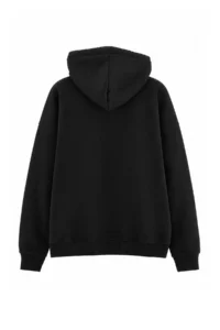 TRENDYOLMİLLA Black Thick Hooded Drawstring Oversized Knitting Sweatshirt - Image 7