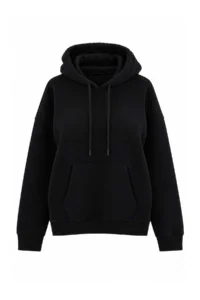 TRENDYOLMİLLA Wardrobe Essentials Black Thick Hooded Oversized Knitting Sweatshirt with Fleece Inside