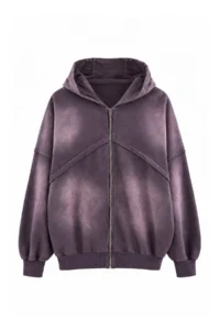 TRENDYOLMİLLA Purple Thick Extra Oversized/Wide Cut Hooded Antique/Faded Effect Knitting Sweatshirt - Image 7