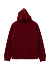 TRENDYOLMİLLA Plum Thick Fleece Inside Slogan Printed Zippered Hooded Knitting Sweatshirt - Image 8