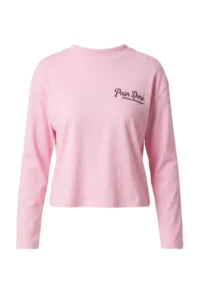 TRENDYOLMİLLA PINK 100% Cotton Slogan Printed Oversized/Wide Cut Knitting T-Shirt - Image 4
